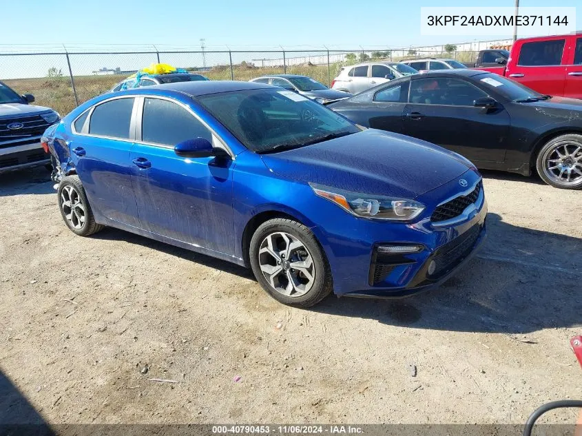 2021 Kia Forte Lxs VIN: 3KPF24ADXME371144 Lot: 40790453