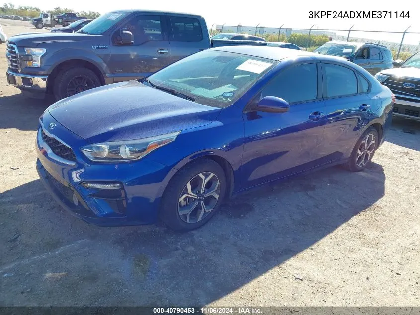 2021 Kia Forte Lxs VIN: 3KPF24ADXME371144 Lot: 40790453