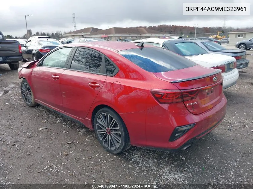 2021 Kia Forte Gt VIN: 3KPF44AC9ME323961 Lot: 40799947