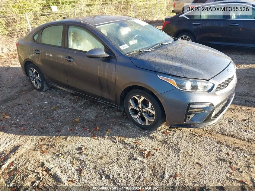 2021 Kia Forte Lxs VIN: 3KPF24ADXME355526 Lot: 40807585