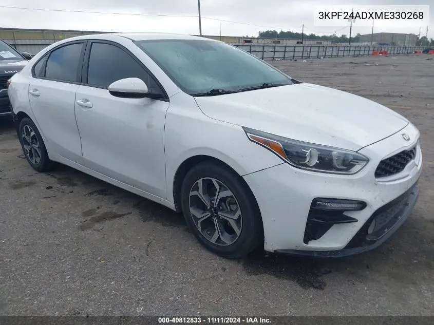 2021 Kia Forte Lxs VIN: 3KPF24ADXME330268 Lot: 40812833