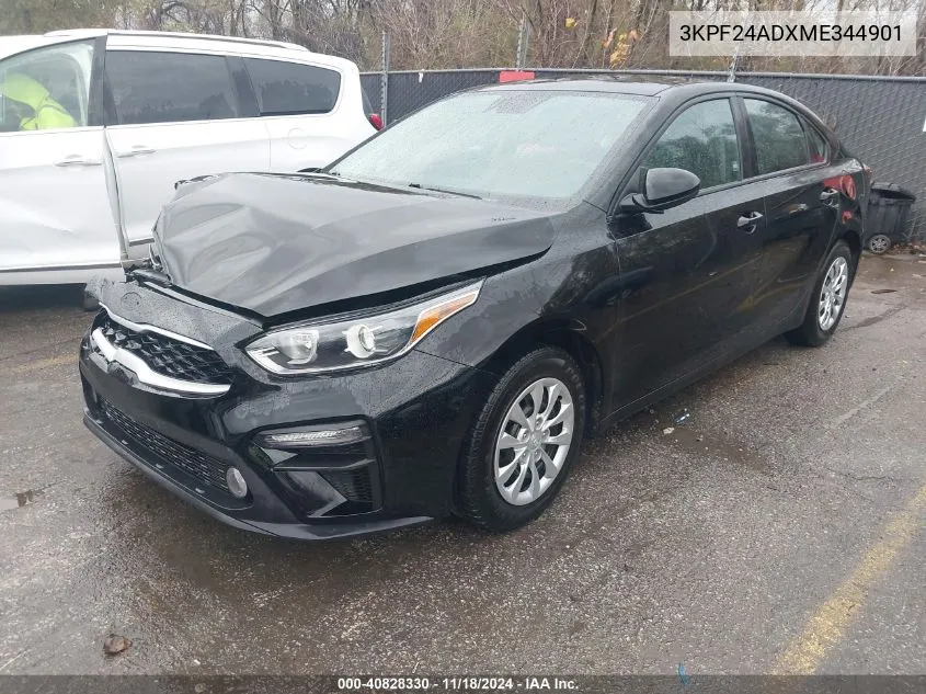 2021 Kia Forte Fe VIN: 3KPF24ADXME344901 Lot: 40828330