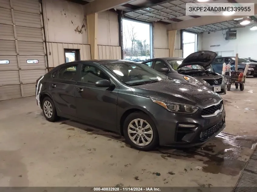 2021 Kia Forte Fe VIN: 3KPF24AD8ME339955 Lot: 40832928