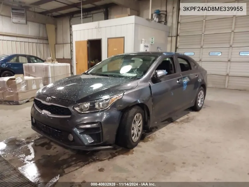 2021 Kia Forte Fe VIN: 3KPF24AD8ME339955 Lot: 40832928