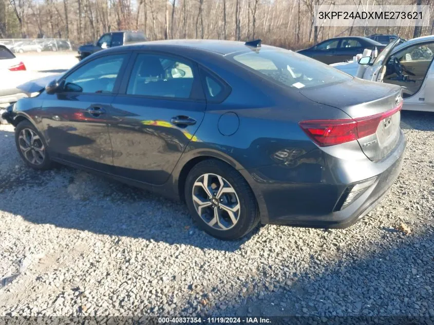 2021 Kia Forte Lxs VIN: 3KPF24ADXME273621 Lot: 40837354