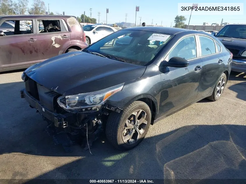 2021 Kia Forte Lxs VIN: 3KPF24AD6ME341865 Lot: 40853967