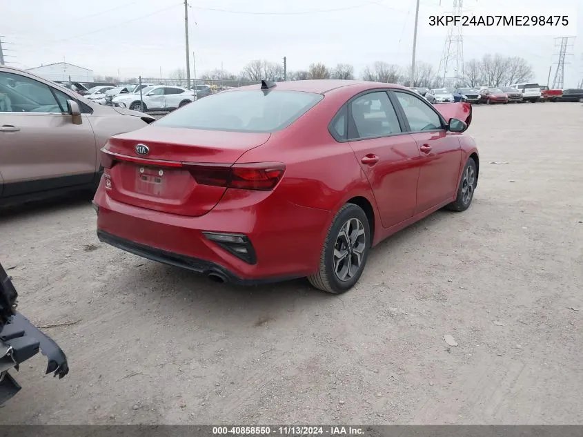 2021 Kia Forte Lxs VIN: 3KPF24AD7ME298475 Lot: 40858550