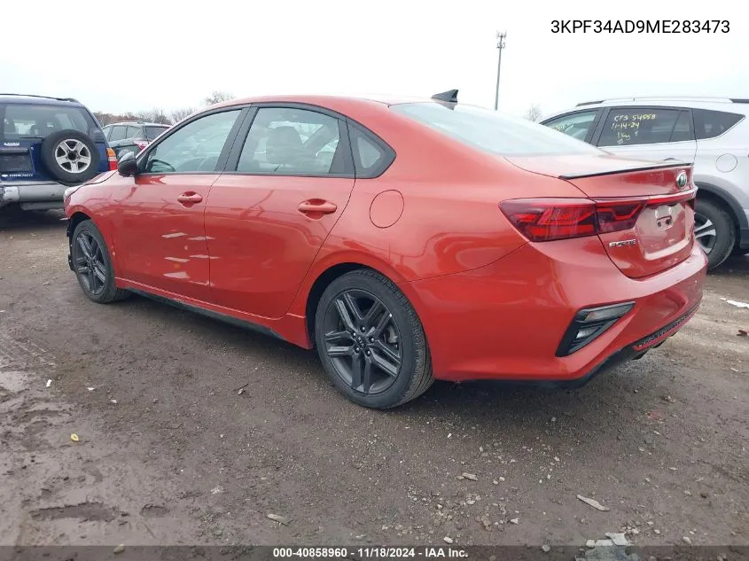 2021 Kia Forte Gt-Line VIN: 3KPF34AD9ME283473 Lot: 40858960