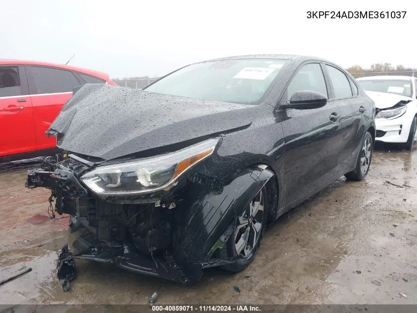 2021 Kia Forte Lxs VIN: 3KPF24AD3ME361037 Lot: 40859071