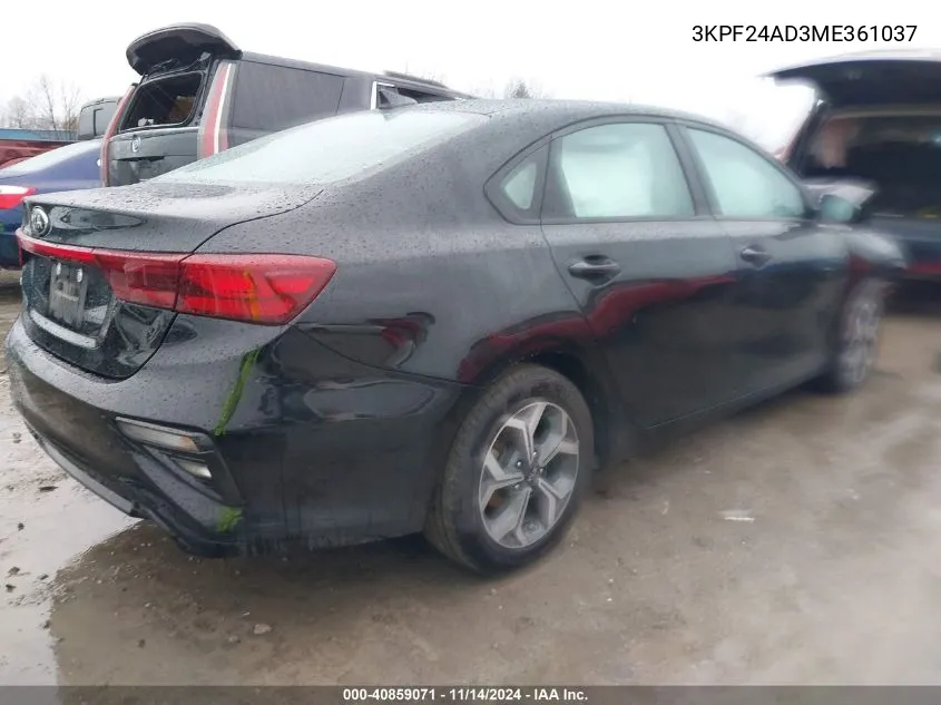 2021 Kia Forte Lxs VIN: 3KPF24AD3ME361037 Lot: 40859071