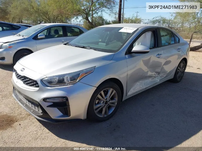 2021 Kia Forte Lxs VIN: 3KPF24AD1ME271983 Lot: 40872147