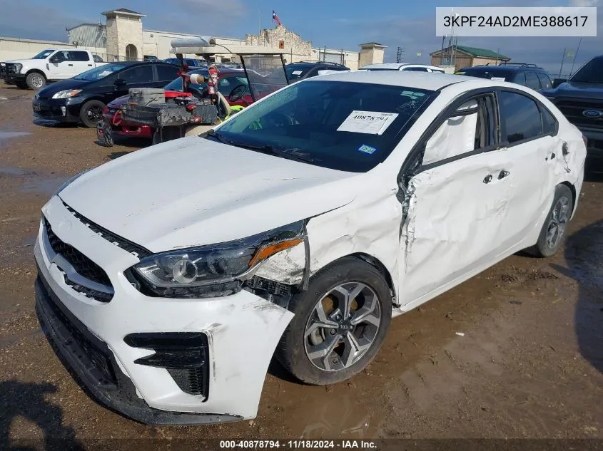 2021 Kia Forte Lxs VIN: 3KPF24AD2ME388617 Lot: 40878794