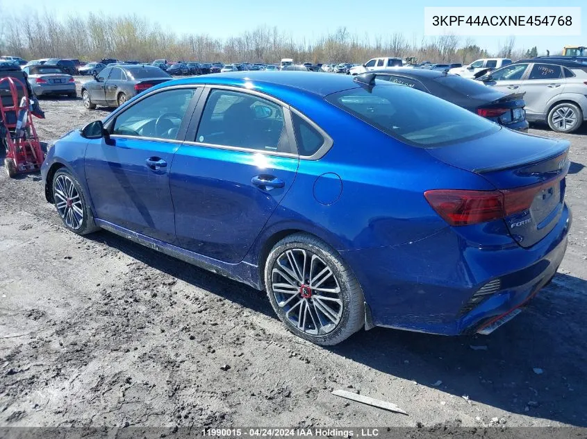 2022 Kia Forte VIN: 3KPF44ACXNE454768 Lot: 11990015