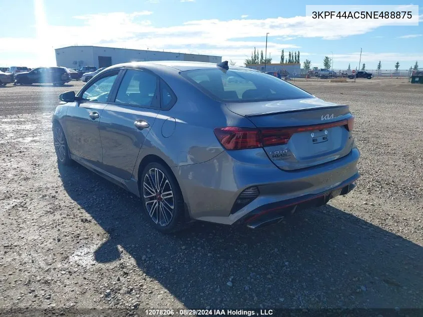 2022 Kia Forte VIN: 3KPF44AC5NE488875 Lot: 12078206