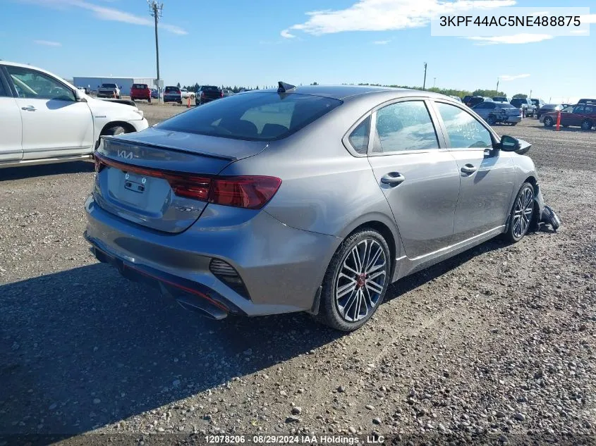 2022 Kia Forte VIN: 3KPF44AC5NE488875 Lot: 12078206