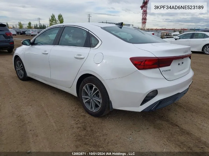 2022 Kia Forte VIN: 3KPF34AD6NE523189 Lot: 12083871