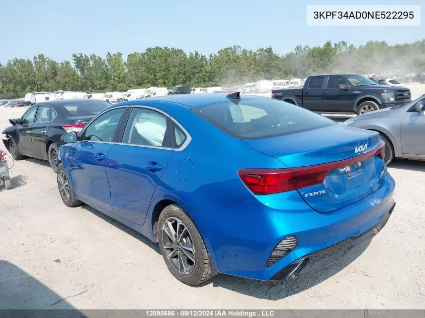 3KPF34AD0NE522295 2022 Kia Forte