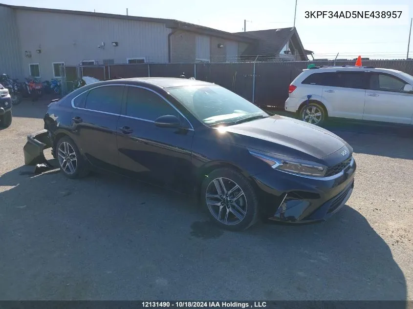 2022 Kia Forte VIN: 3KPF34AD5NE438957 Lot: 12131490