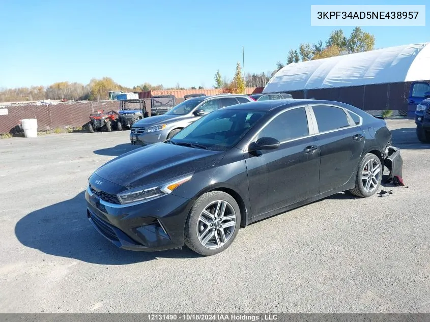 2022 Kia Forte VIN: 3KPF34AD5NE438957 Lot: 12131490