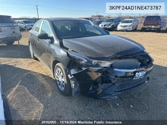 3KPF24AD1NE473787 2022 Kia Forte Lx