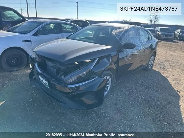 3KPF24AD1NE473787 2022 Kia Forte Lx