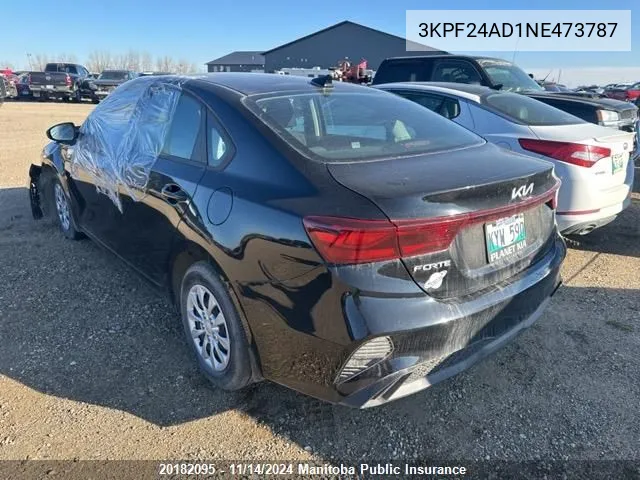 3KPF24AD1NE473787 2022 Kia Forte Lx