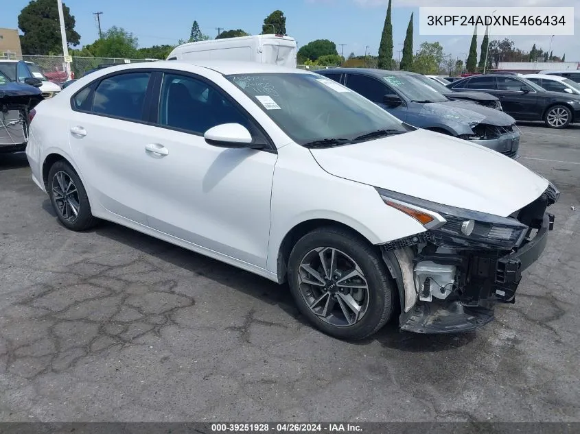 2022 Kia Forte Lxs VIN: 3KPF24ADXNE466434 Lot: 39251928