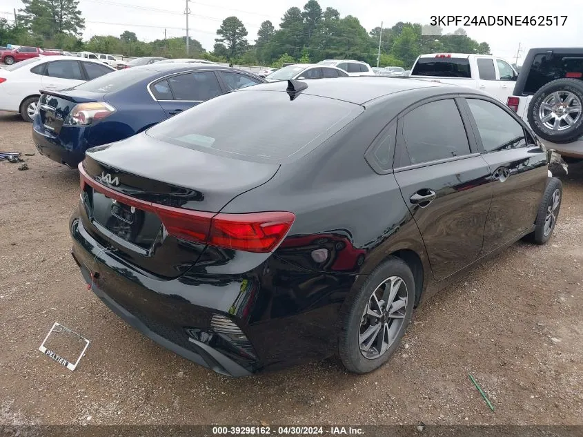 2022 Kia Forte Lxs VIN: 3KPF24AD5NE462517 Lot: 39295162