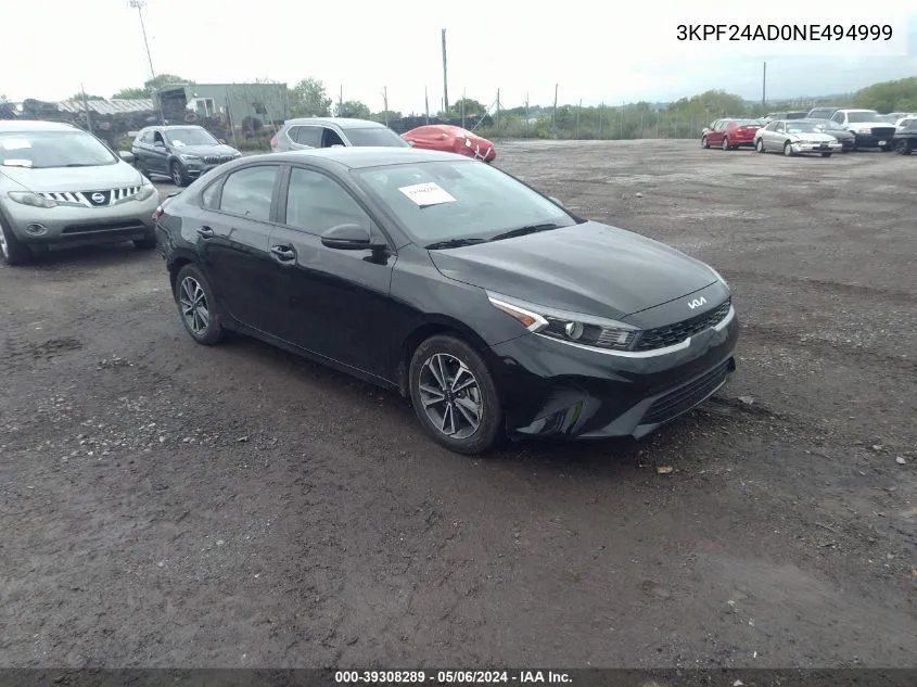 3KPF24AD0NE494999 2022 Kia Forte Lxs