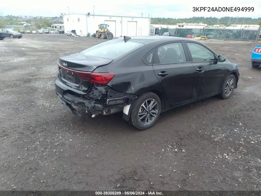 3KPF24AD0NE494999 2022 Kia Forte Lxs