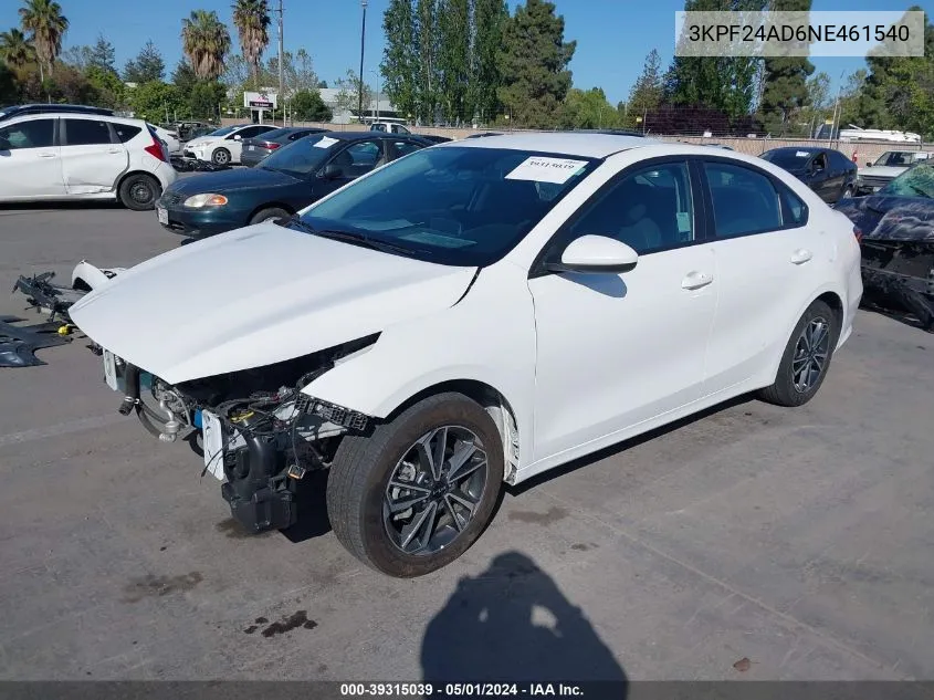 3KPF24AD6NE461540 2022 Kia Forte Lxs