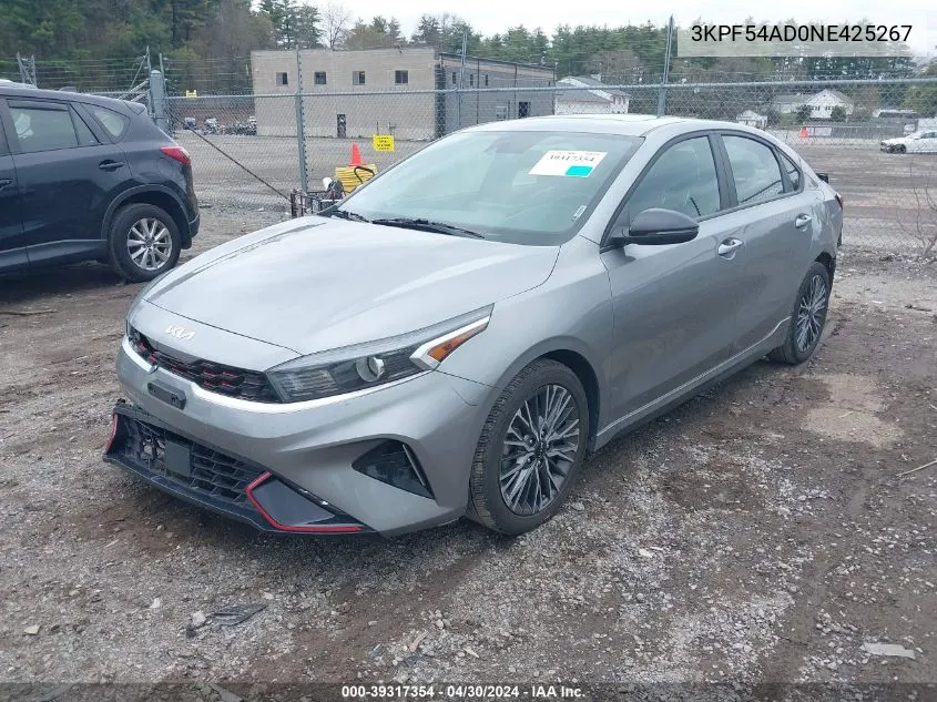 2022 Kia Forte Gt-Line VIN: 3KPF54AD0NE425267 Lot: 39317354