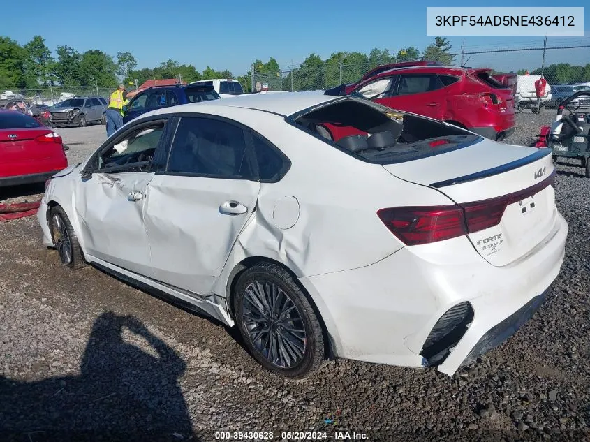 2022 Kia Forte Gt-Line VIN: 3KPF54AD5NE436412 Lot: 39430628