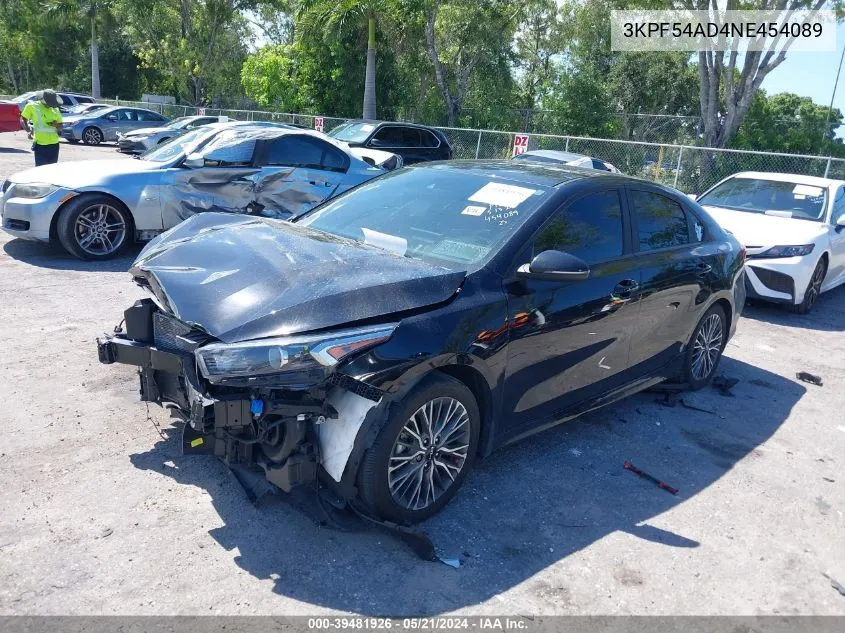 2022 Kia Forte Gt-Line VIN: 3KPF54AD4NE454089 Lot: 39481926