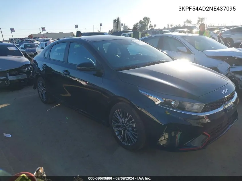 2022 Kia Forte Gt-Line VIN: 3KPF54AD2NE437095 Lot: 39573480