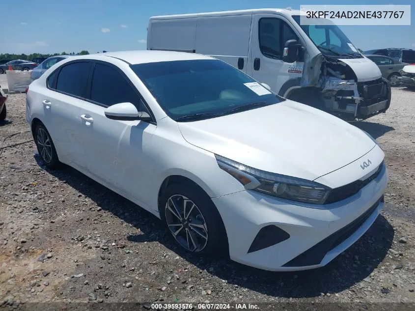 3KPF24AD2NE437767 2022 Kia Forte Lxs