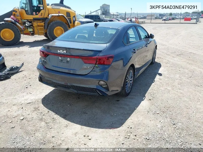 2022 Kia Forte Gt-Line VIN: 3KPF54AD3NE479291 Lot: 39642596