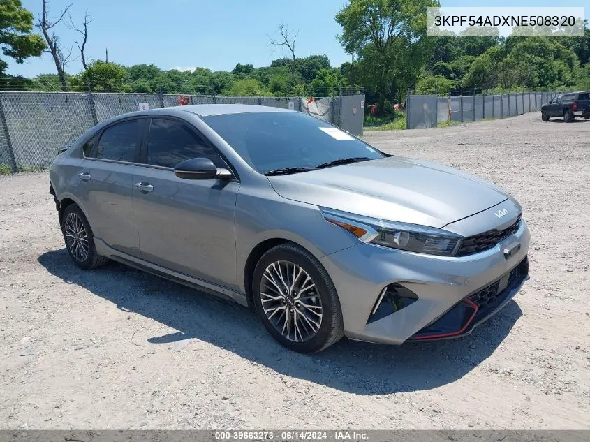 2022 Kia Forte Gt-Line VIN: 3KPF54ADXNE508320 Lot: 39663273