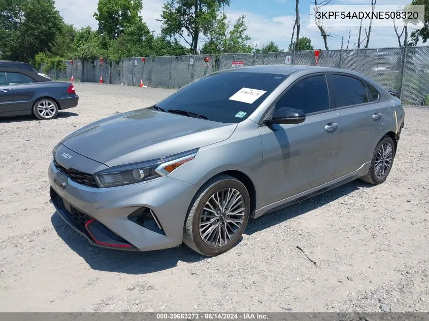 2022 Kia Forte Gt-Line VIN: 3KPF54ADXNE508320 Lot: 39663273