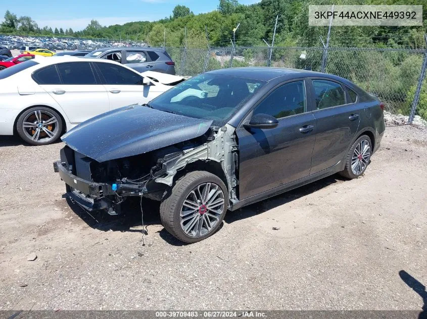 2022 Kia Forte Gt Manual VIN: 3KPF44ACXNE449392 Lot: 39709483