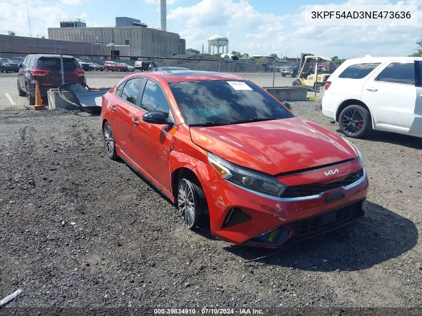 3KPF54AD3NE473636 2022 Kia Forte Gt-Line