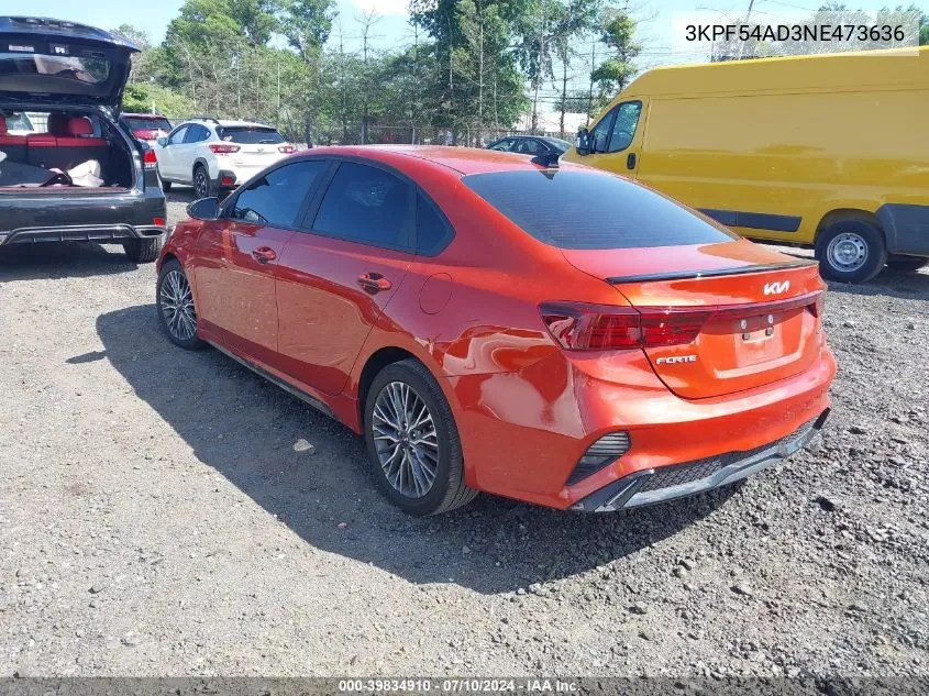 3KPF54AD3NE473636 2022 Kia Forte Gt-Line