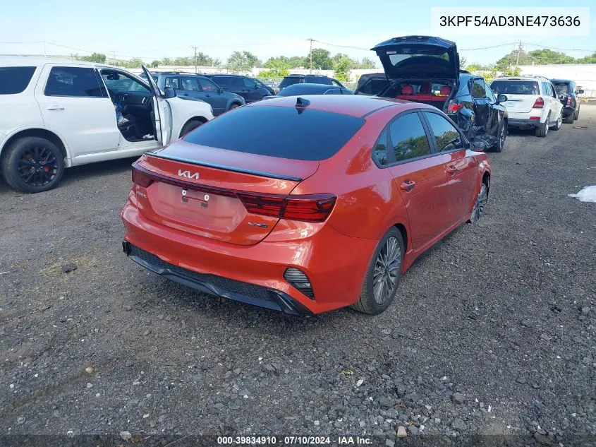 3KPF54AD3NE473636 2022 Kia Forte Gt-Line