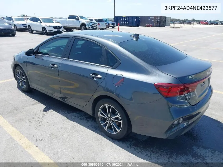 2022 Kia Forte Lxs VIN: 3KPF24AD4NE423577 Lot: 39850510