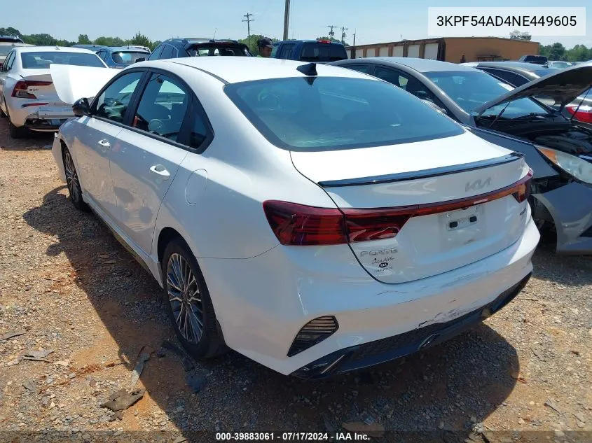 2022 Kia Forte Gt-Line VIN: 3KPF54AD4NE449605 Lot: 39883061