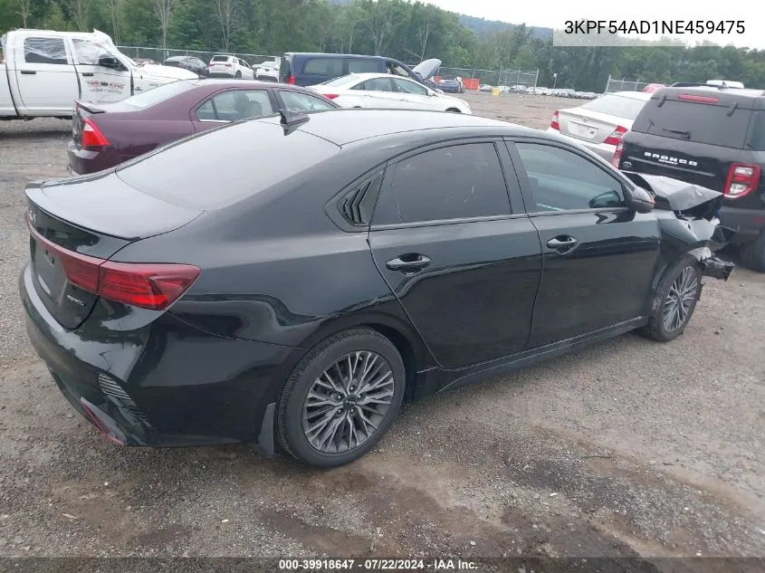 2022 Kia Forte Gt-Line VIN: 3KPF54AD1NE459475 Lot: 39918647