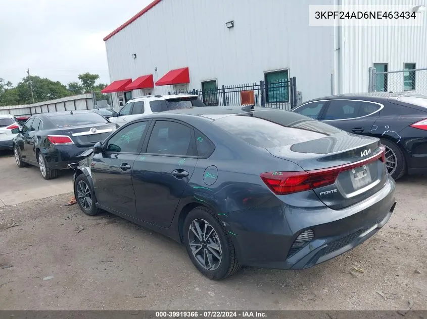 2022 Kia Forte Lxs VIN: 3KPF24AD6NE463434 Lot: 39919366