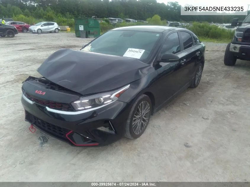 2022 Kia Forte Gt-Line VIN: 3KPF54AD5NE433235 Lot: 39925674