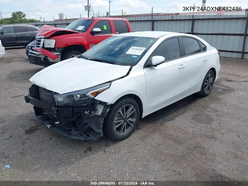 2022 Kia Forte Lxs VIN: 3KPF24ADXNE482486 Lot: 39936005