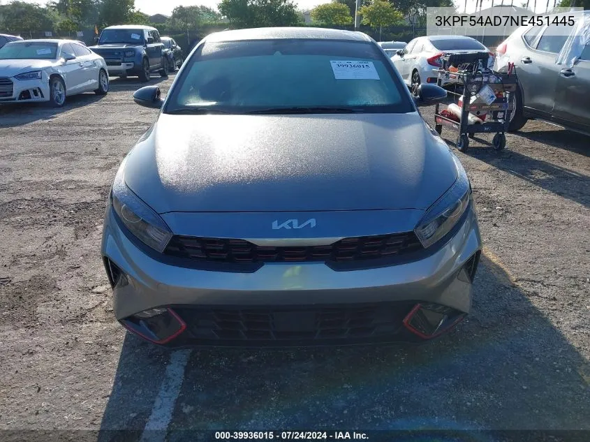 3KPF54AD7NE451445 2022 Kia Forte Gt-Line